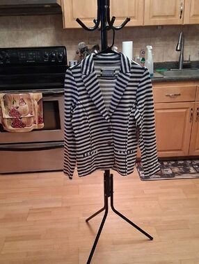 Marc New York Striped Navy and White Blazer
